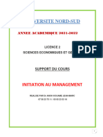 INITIATIATION AU MANAGEMENT L 2 UNS Bouaké