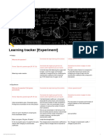 Learning Tracker Experiment