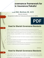 Shariah Governance Framework For Islamic Insurance or Takaful