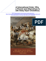 The Myth of International Order Why Weak States Persist and Alternatives To The State Fade Away Arjun Chowdhury Full Chapter