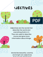 Blue and Green Colorful Fun Illustrative Garden Adjective Power Point Presentation