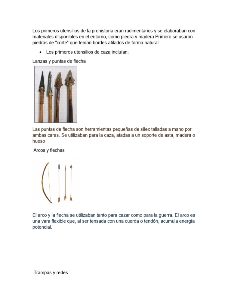 Los Primeros Utensilios de La Prehistoria Eran Rudimentarios y Se ...