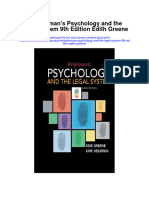 Wrightsmans Psychology and The Legal System 9Th Edition Edith Greene All Chapter
