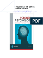 Forensic Psychology 5Th Edition Joanna Pozzulo Full Chapter