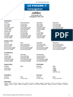 Print Verb Oublier Passive Form