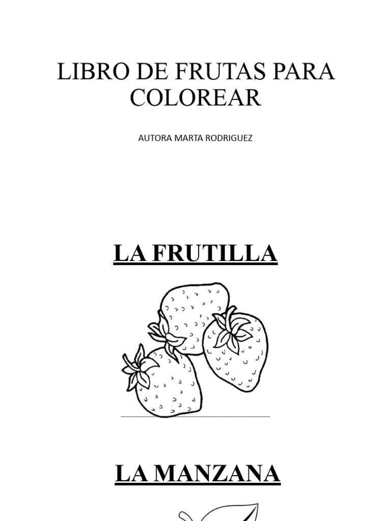 Libro de Frutas Para Colorear | PDF