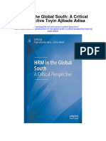 Download Hrm In The Global South A Critical Perspective Toyin Ajibade Adisa full chapter