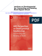 Download Hrd Perspectives On Developmental Relationships Connecting And Relating At Work Rajashi Ghosh full chapter