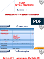 Lecture 1 Introduction To OR