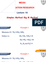 Lecture 10 Big M Method