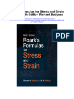 Roarks Formulas For Stress and Strain 9Th Ed 9Th Edition Richard Budynas All Chapter