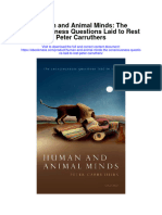 Human and Animal Minds The Consciousness Questions Laid To Rest Peter Carruthers Full Chapter