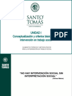 UNIDAD I CONCEPTUALIZACIÓN Y CRITERIOS BÁSICOS DE LA INTERVENCIÓN EN TRABAJO SOCIAL