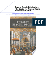 Forgery Beyond Deceit Fabrication Value and The Desire For Ancient Rome John North Hopkins Full Chapter