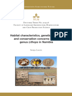 Habitat characteristics, genetic diversity and conservation concerns for the Genus Lithops in Namibia