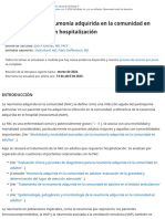 Tratamiento de La Neumonía Adquirida en La Comunidad en Adultos Que Requieren Hospitalización - UpToDate