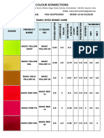 Basic Dyes Shade Card