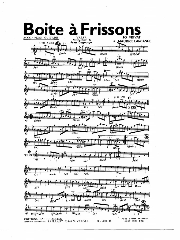 Boite À Frissons (Valse) | PDF