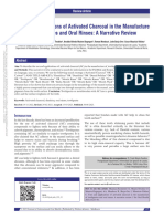 Uses and Applications of Activated Charcoal in The Manufacture of Toothpastes and Oral Rinses: A Narrative Review