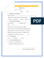 Acta de Registro de Violoencia Intrafamiliar