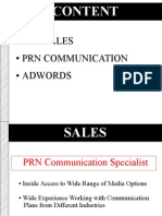 PRN Sales PRN Communication Adwords: Content