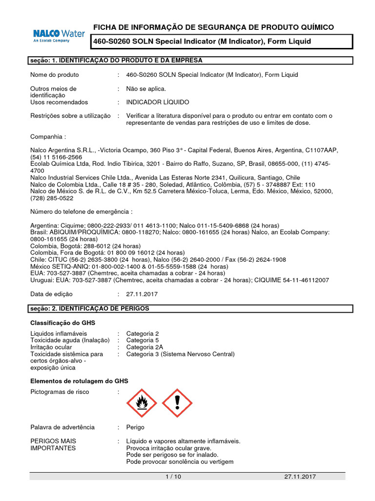 460-S0260 SOLN Special Indicator (M Indicator), Form Liquid | PDF ...