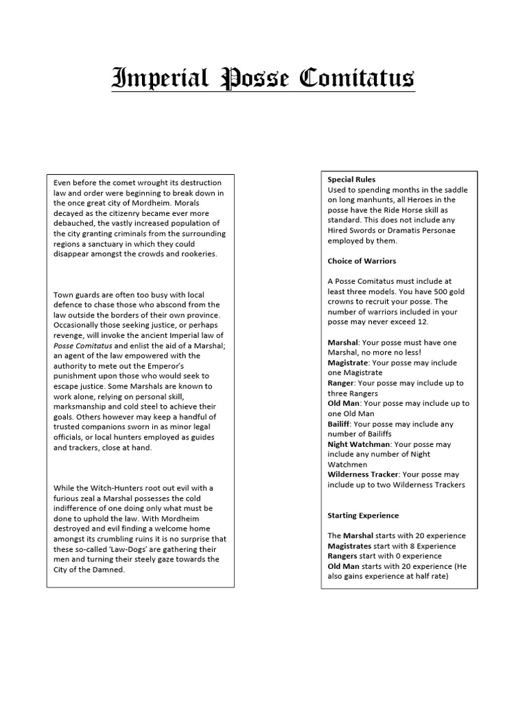 Posse Comitatus | PDF | History