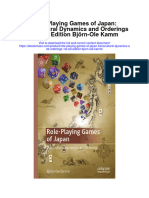 Download Role Playing Games Of Japan Transcultural Dynamics And Orderings 1St Ed Edition Bjorn Ole Kamm all chapter