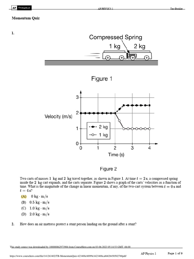 Momentum and Impulse in Collisions | PDF | Force | Momentum