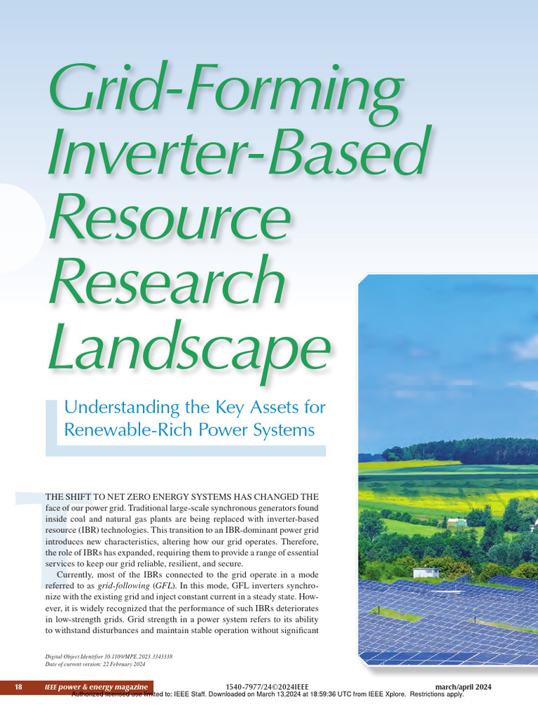 Research Roadmap for Grid-Forming Inverters | PDF | Power Inverter ...
