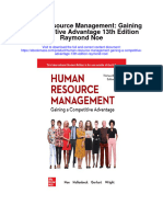 Human Resource Management Gaining A Competitive Advantage 13Th Edition Raymond Noe Full Chapter