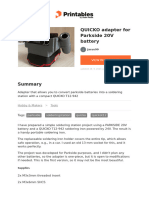 Quicko Adapter For Parkside 20v Battery