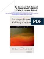 Fostering The Emotional Well Being of Our Youth A School Based Approach 1St Edition Philip J Lazarus Editor Full Chapter