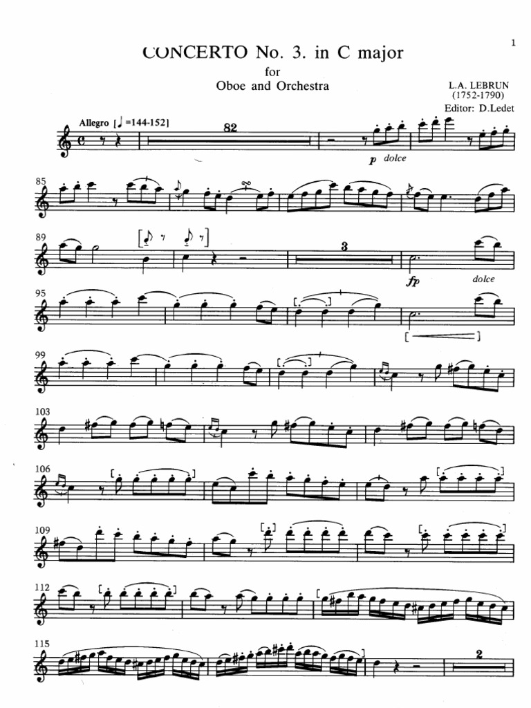 Lebrun Oboe Concerto No