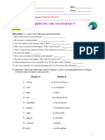 Week 5-LS6 (Origin of Internet) - Worksheets