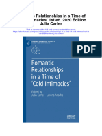 Romantic Relationships in A Time of Cold Intimacies 1St Ed 2020 Edition Julia Carter All Chapter