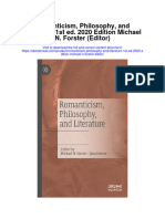 Romanticism Philosophy and Literature 1St Ed 2020 Edition Michael N Forster Editor All Chapter