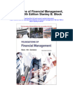 Download Foundations Of Financial Management 18E Ise 18Th Edition Stanley B Block full chapter