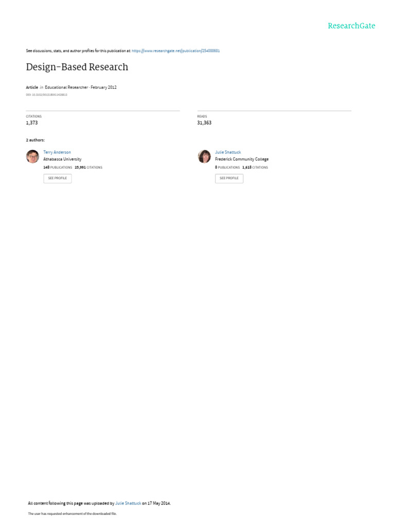 Design-Based Research in Education | PDF | Knowledge Management | Inquiry