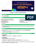 Lista Segundo Ano Ensino Medio 2024