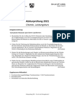 Abiturprüfung 2021: Chemie, Leistungskurs