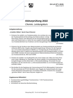 Abiturprüfung 2022: Chemie, Leistungskurs