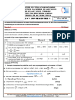 Evaluation N°1 Mathematiques 3e Du Premier Semestre 2022 2023 1