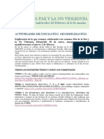 DÍA DE LA PAZ Y LA NO VIOLENCIA