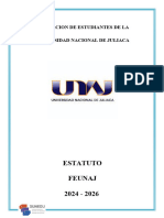 Estatuto Federacion Universitaria de La Universidad Nacional de Juliaca.