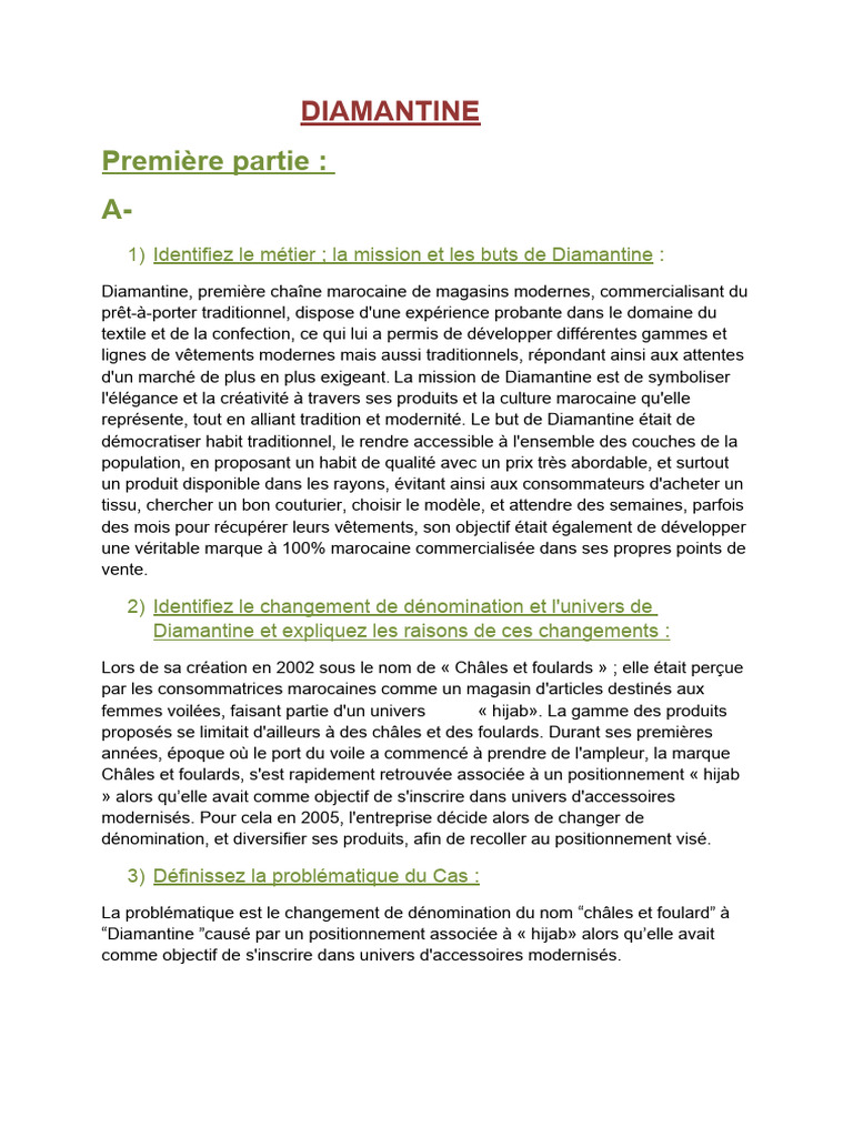 Diamantine : Prêt-à-porter marocain moderne | PDF | Hijab | Maroc