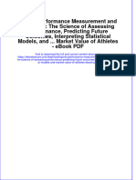 book pdf Sports Performance Measurement And Analytics The Science Of Assessing Performance Predicting Future Outcomes Interpreting Statistical Models And Market Value Of Athletes Pdf full chapter