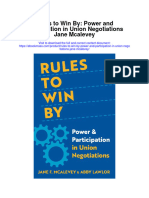 Download Rules To Win By Power And Participation In Union Negotiations Jane Mcalevey all chapter