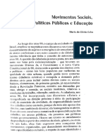 Texto 6. GOHN. Movimentos Sociais, Políticas Públicas e Educação