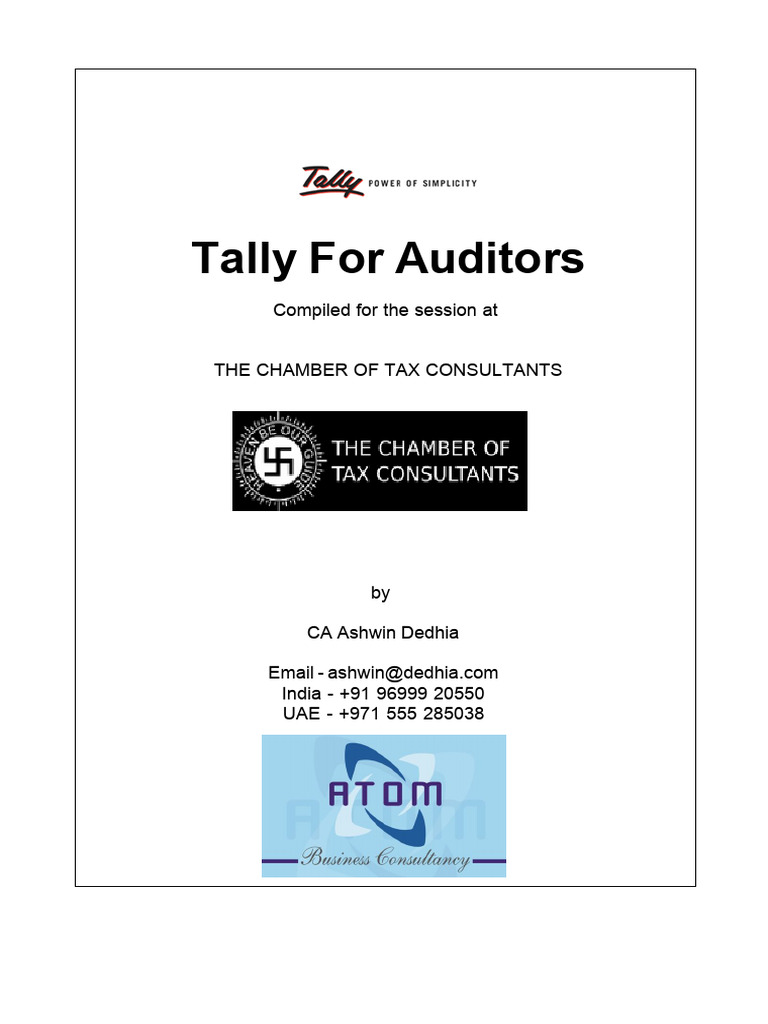 Tally Audit Features for Professionals | PDF | Audit | Financial Audit